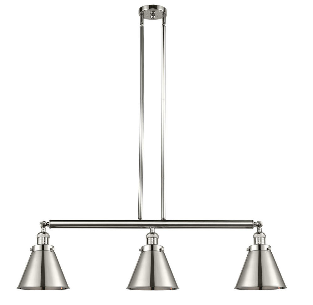 Appalachian - 3 Light - 40 inch - Polished Nickel - Stem Hung - Island Light