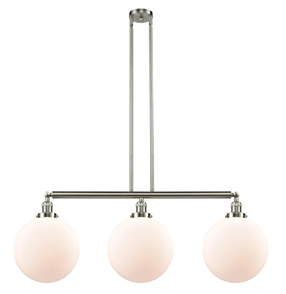 Beacon - 3 Light - 44 inch - Brushed Satin Nickel - Stem Hung - Adjustable Island Light