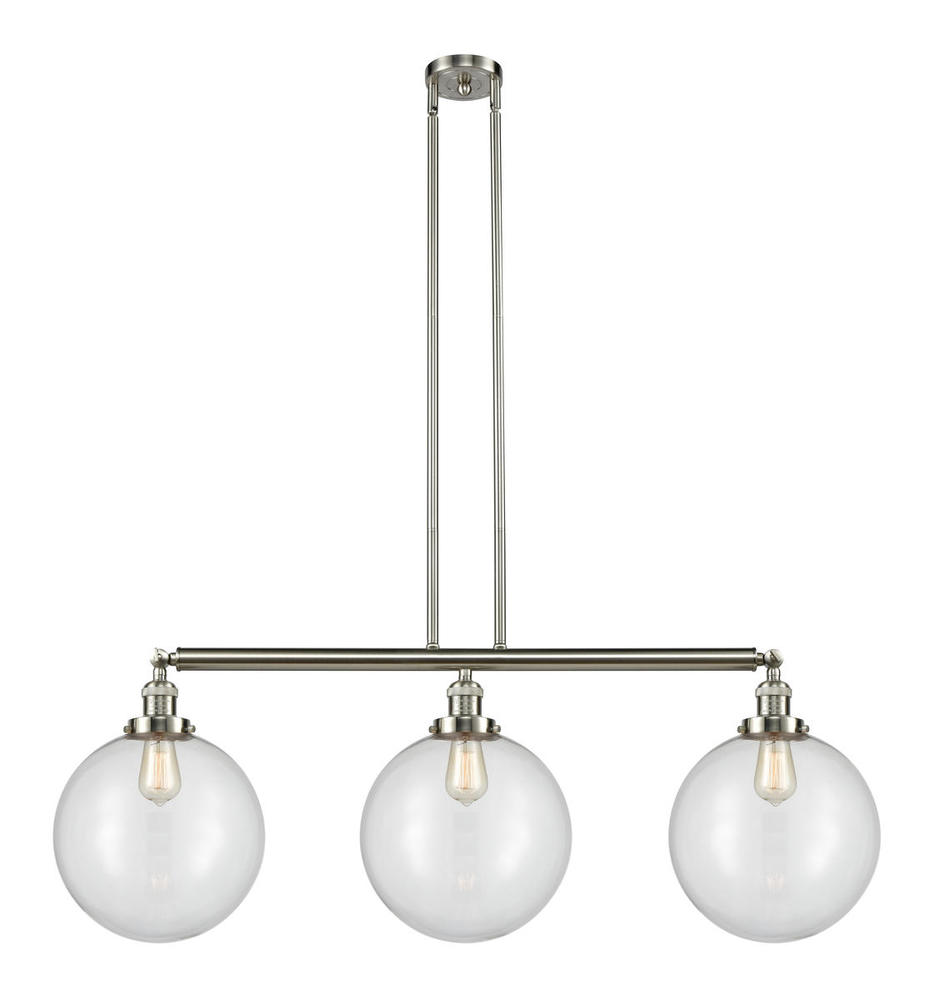 Beacon - 3 Light - 44 inch - Brushed Satin Nickel - Stem Hung - Adjustable Island Light