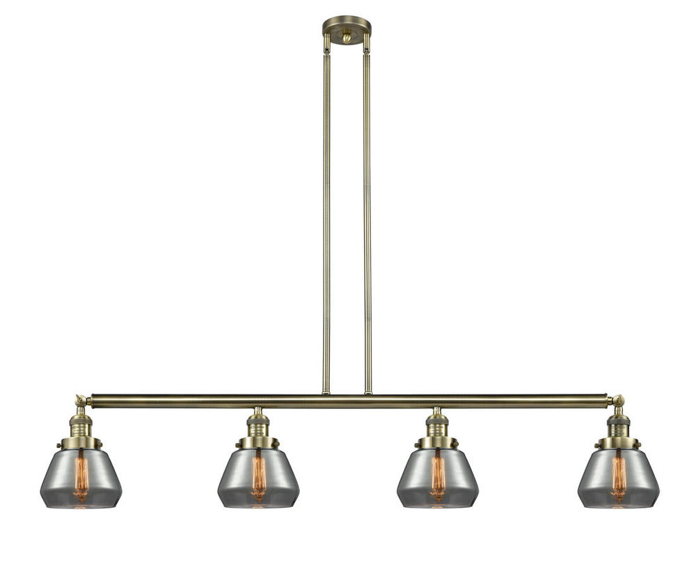 Fulton - 4 Light - 51 inch - Antique Brass - Stem Hung - Island Light