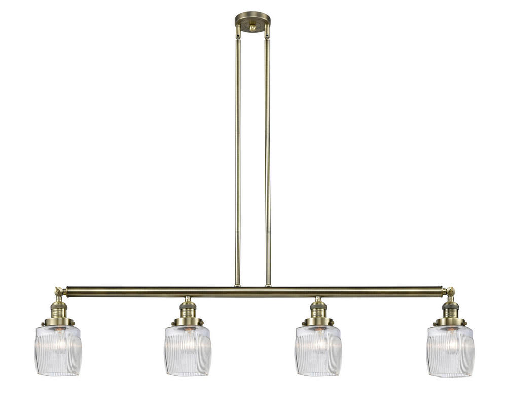 Colton - 4 Light - 50 inch - Antique Brass - Stem Hung - Island Light