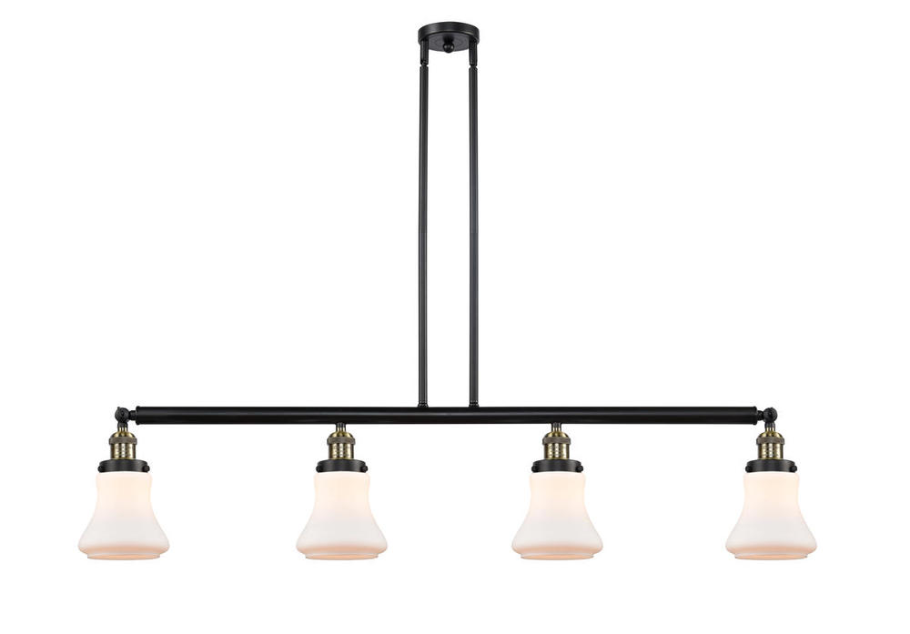 Bellmont - 4 Light - 51 inch - Black Antique Brass - Stem Hung - Adjustable Island Light
