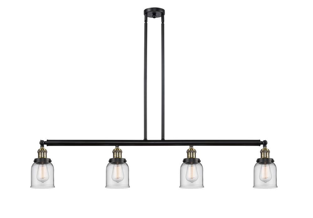 Bell - 4 Light - 50 inch - Black Antique Brass - Stem Hung - Adjustable Island Light