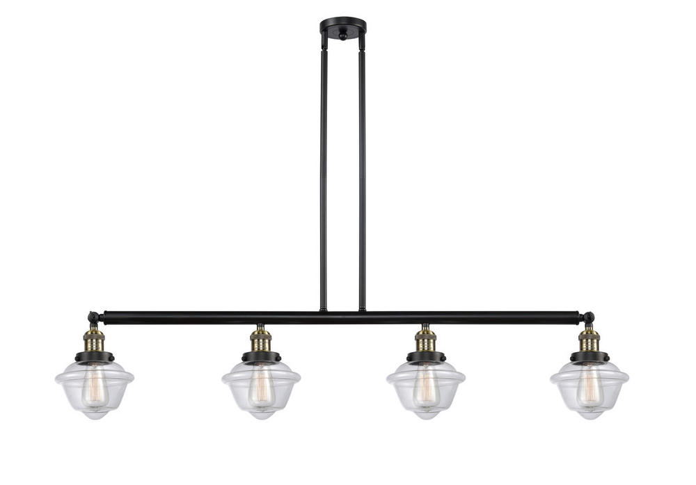 Oxford - 4 Light - 52 inch - Black Antique Brass - Stem Hung - Adjustable Island Light