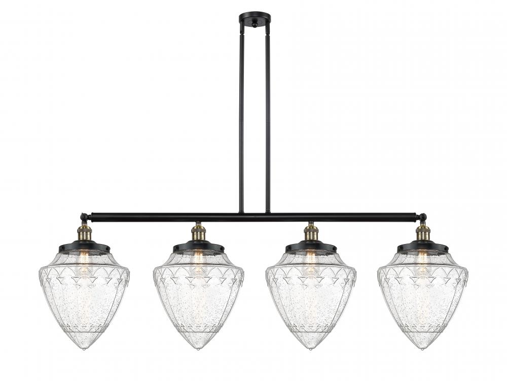 Bullet - 4 Light - 50 inch - Black Antique Brass - Stem Hung - Island Light