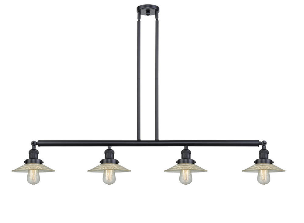 Halophane - 4 Light - 53 inch - Matte Black - Stem Hung - Island Light