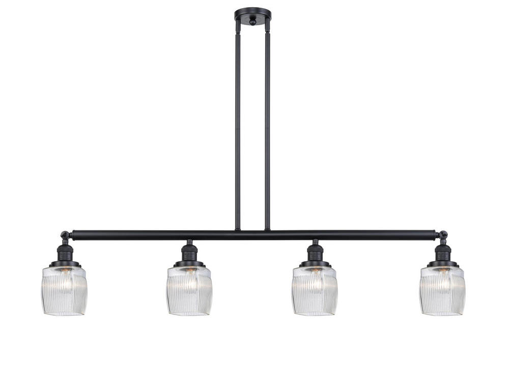 Colton - 4 Light - 50 inch - Matte Black - Stem Hung - Island Light