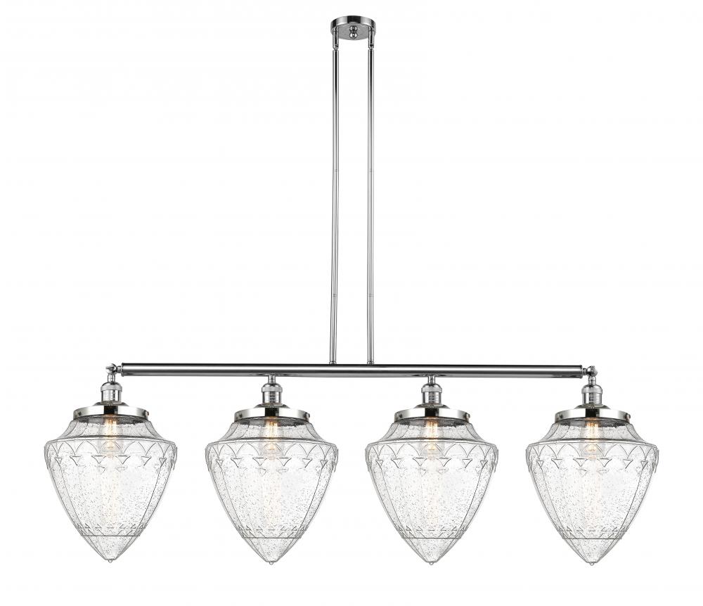 Bullet - 4 Light - 50 inch - Polished Chrome - Stem Hung - Island Light