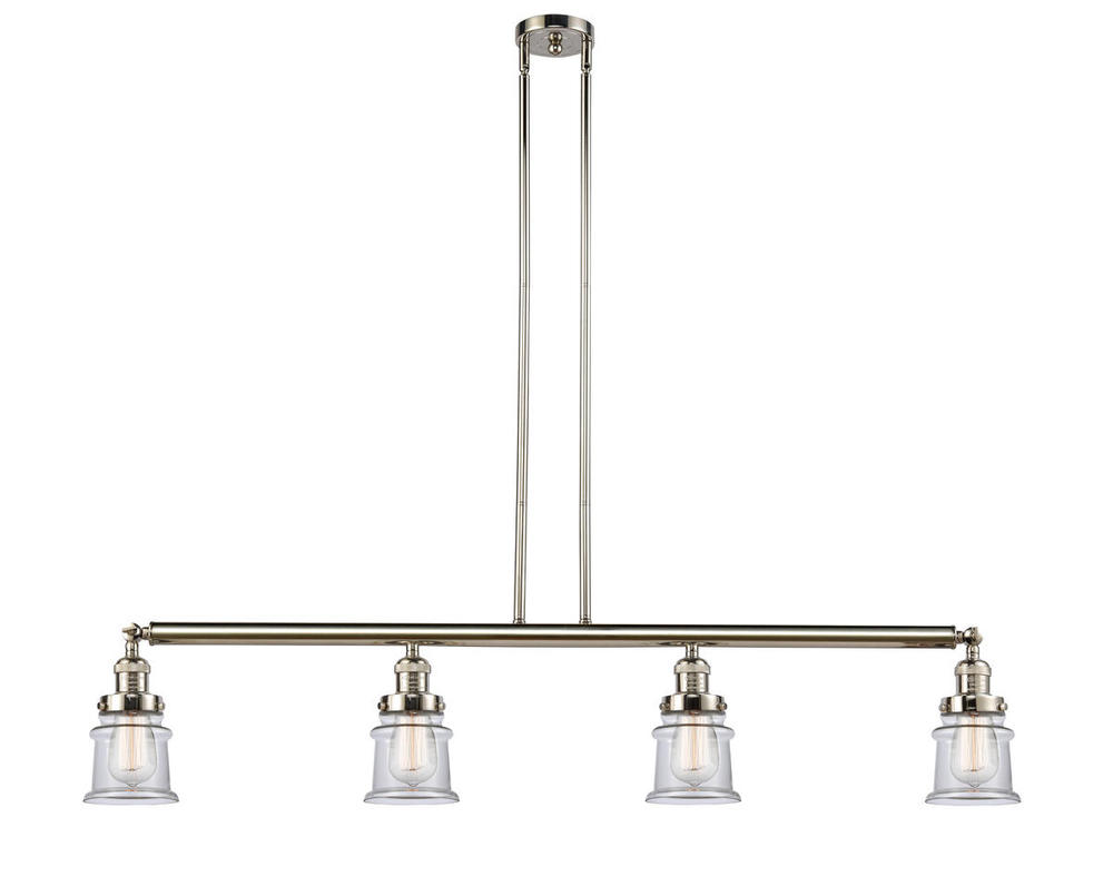Canton - 4 Light - 51 inch - Polished Nickel - Stem Hung - Adjustable Island Light