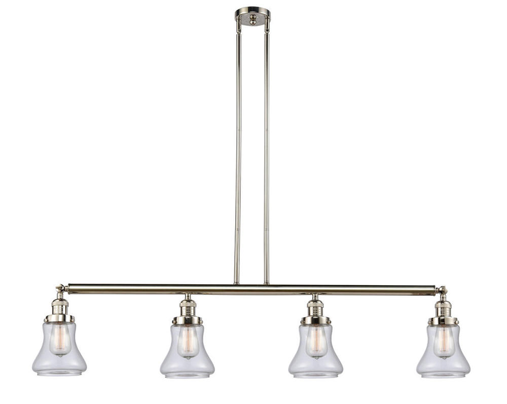 Bellmont - 4 Light - 51 inch - Polished Nickel - Stem Hung - Adjustable Island Light