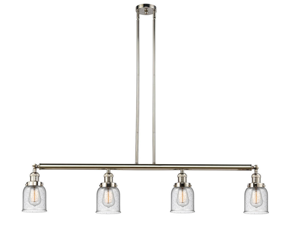 Bell - 4 Light - 50 inch - Polished Nickel - Stem Hung - Adjustable Island Light