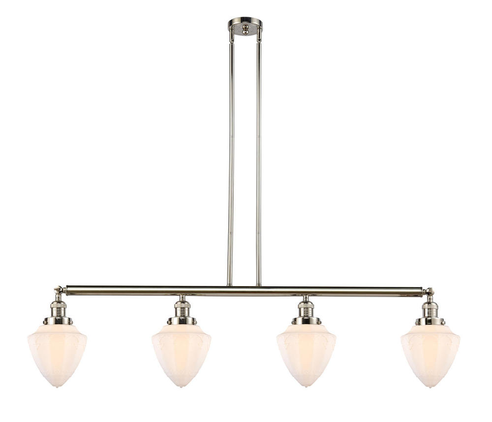 Bullet - 4 Light - 50 inch - Polished Nickel - Stem Hung - Island Light