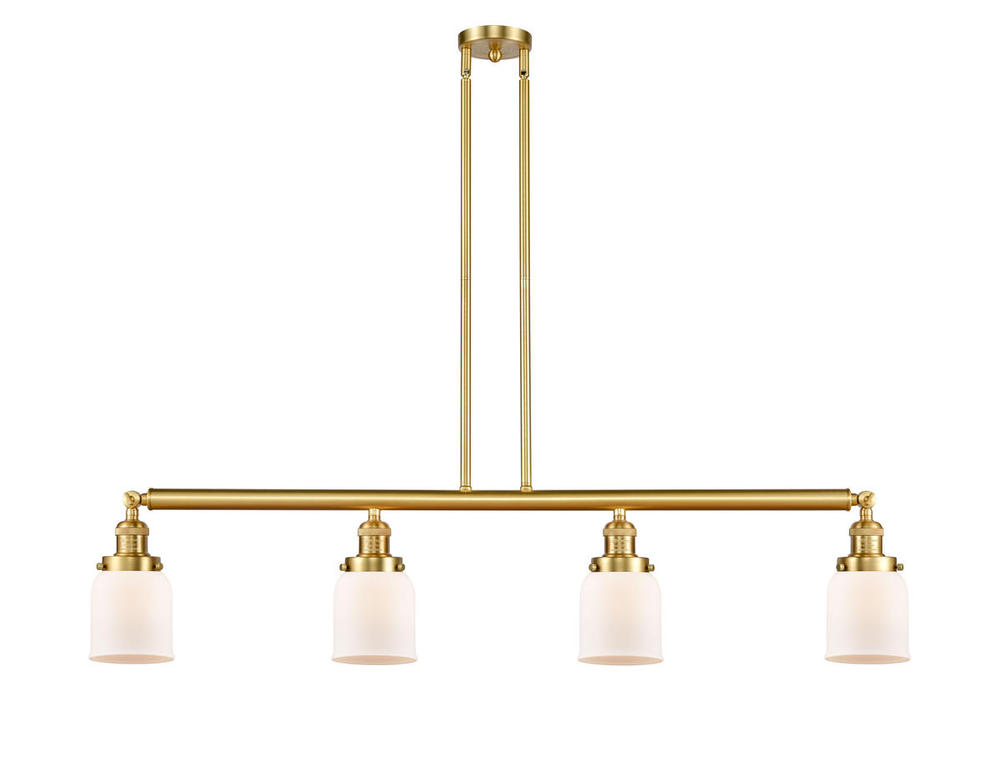 Bell - 4 Light - 50 inch - Satin Gold - Stem Hung - Adjustable Island Light
