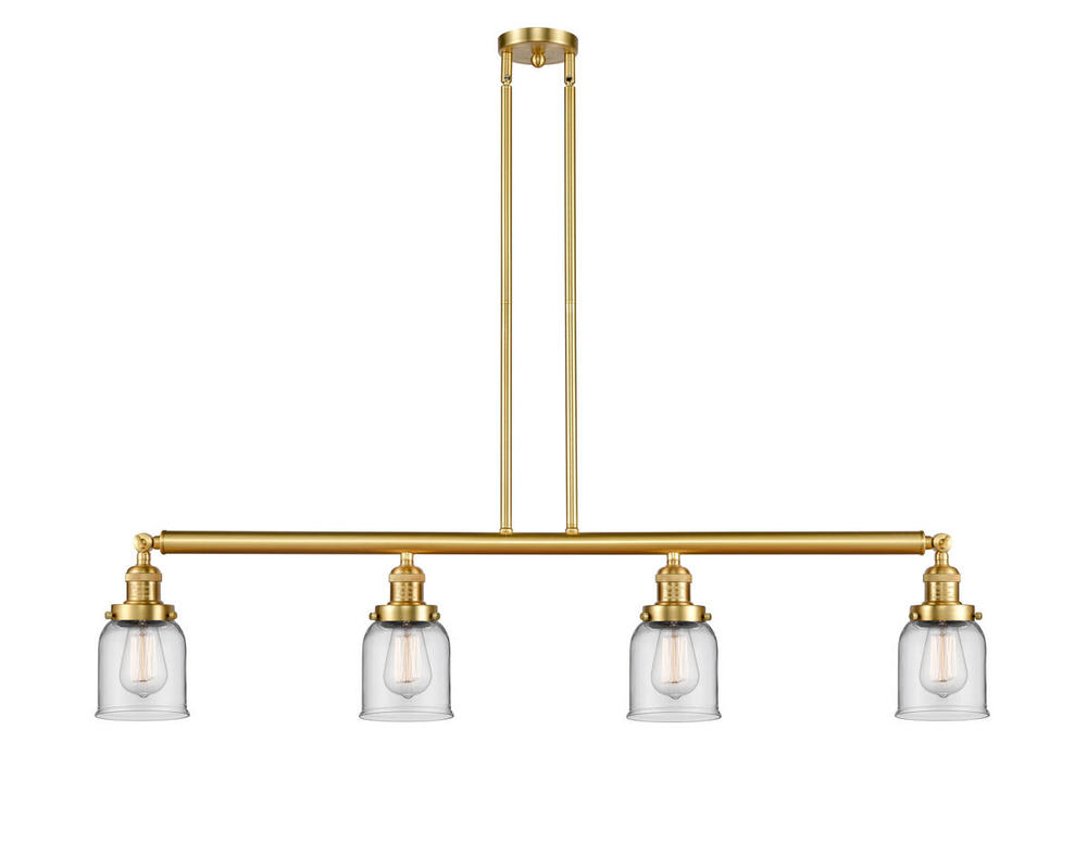Bell - 4 Light - 50 inch - Satin Gold - Stem Hung - Adjustable Island Light