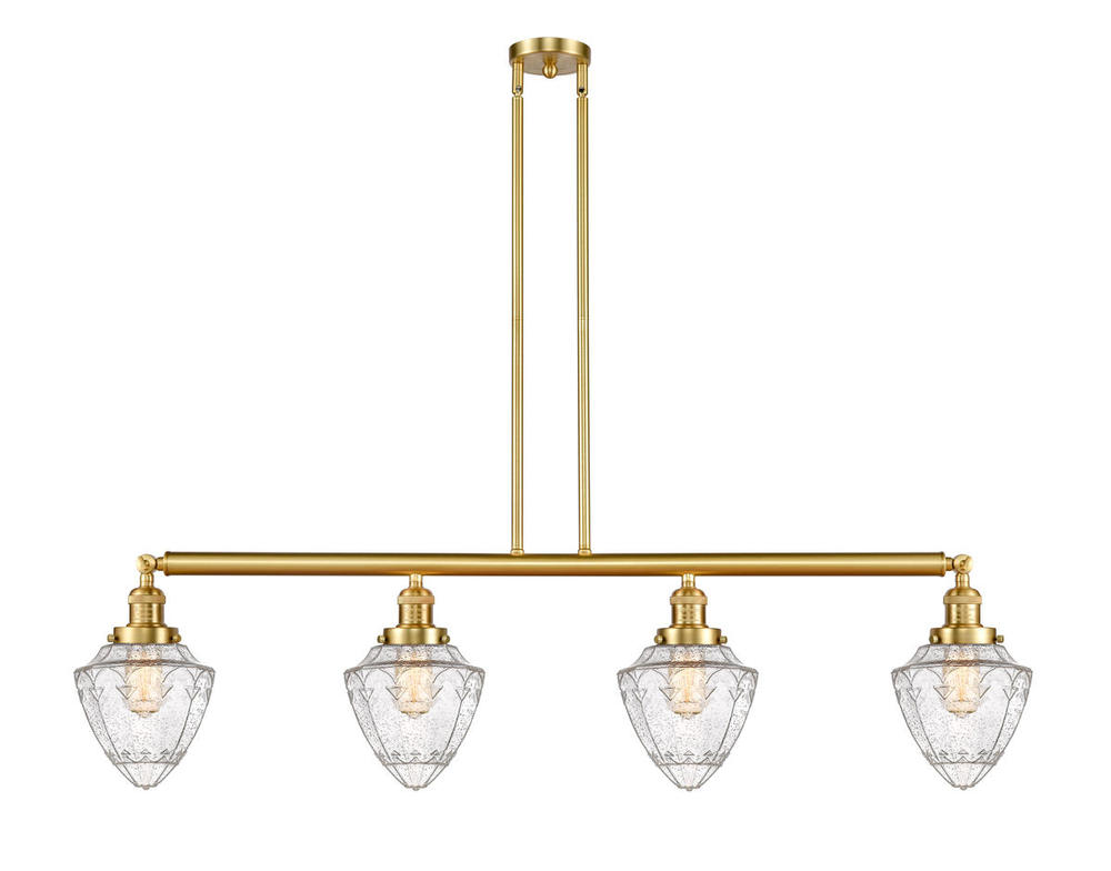 Bullet - 4 Light - 50 inch - Satin Gold - Stem Hung - Island Light