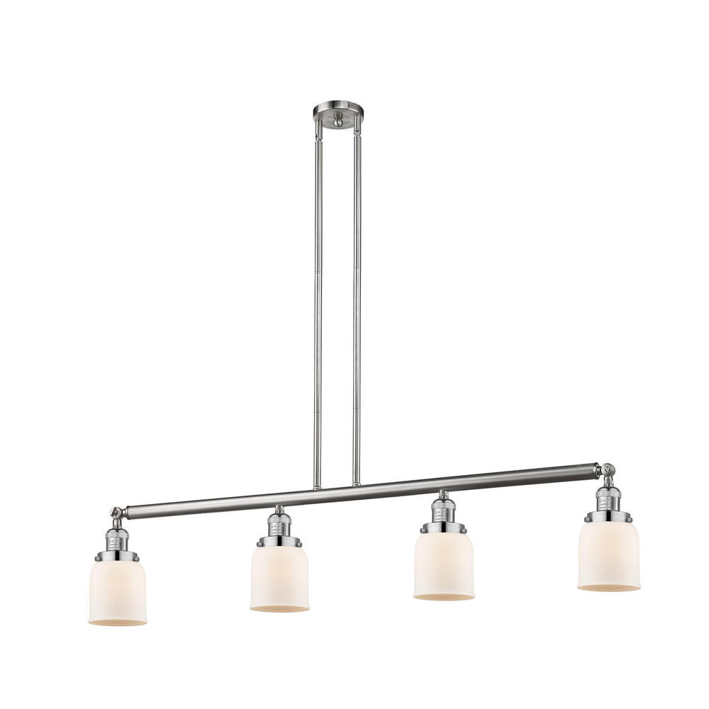 Bell - 4 Light - 50 inch - Brushed Satin Nickel - Stem Hung - Adjustable Island Light