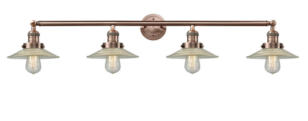 Halophane - 4 Light - 45 inch - Antique Copper - Bath Vanity Light