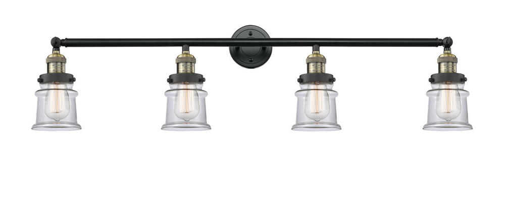 Canton - 4 Light - 42 inch - Black Antique Brass - Bath Vanity Light