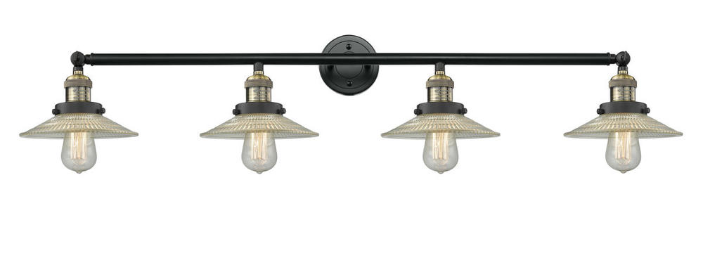 Halophane - 4 Light - 45 inch - Black Antique Brass - Bath Vanity Light