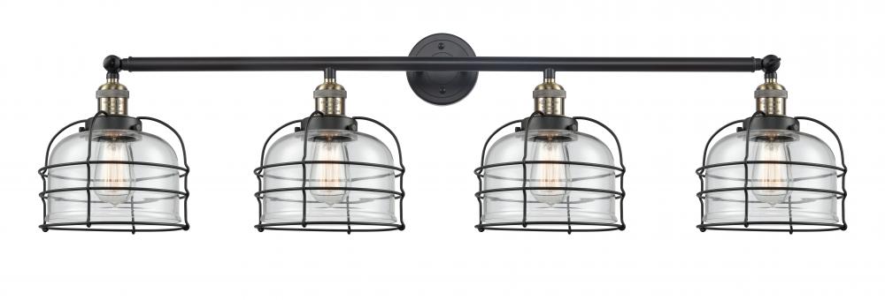 Bell Cage - 4 Light - 44 inch - Black Antique Brass - Bath Vanity Light