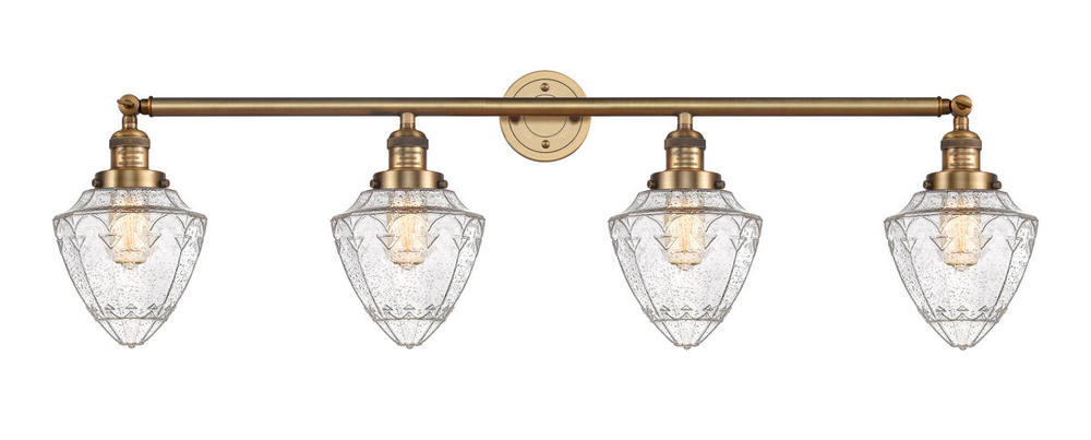 Bullet - 4 Light - 46 inch - Brushed Brass - Bath Vanity Light