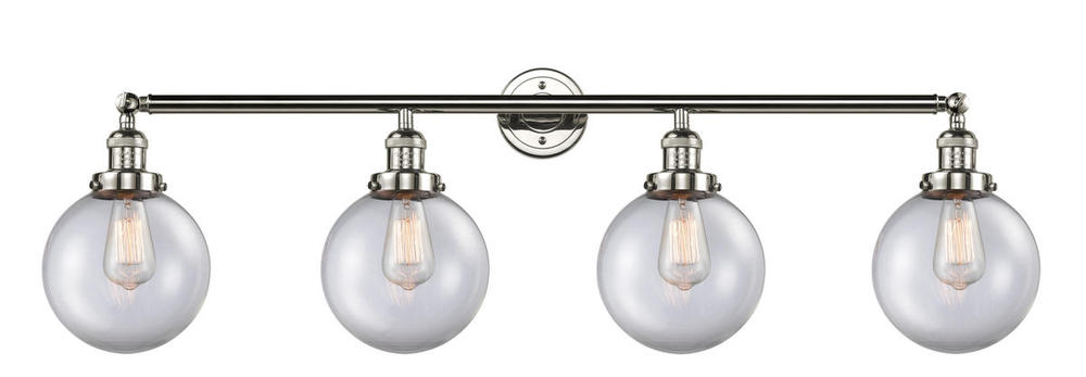 Beacon - 4 Light - 44 inch - Polished Nickel - Adjustable Bath Vanity Light