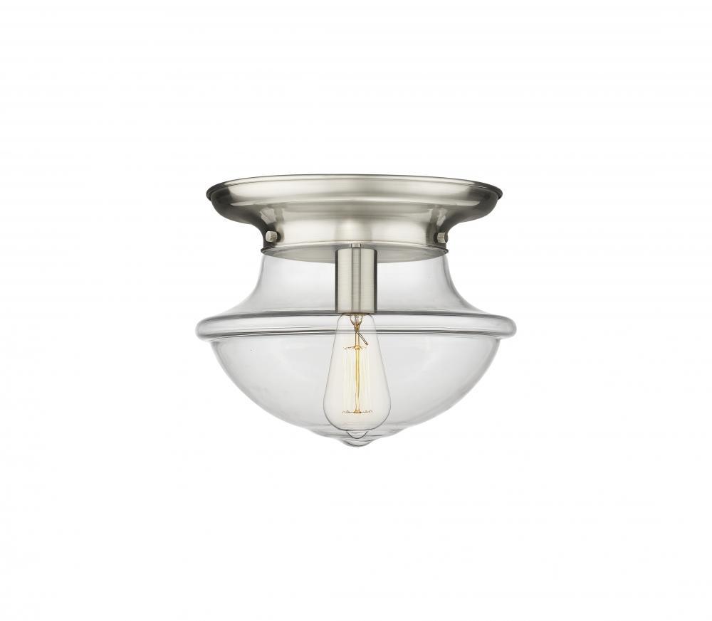 Oxford - 1 Light - 14 inch - Satin Nickel - Flush Mount