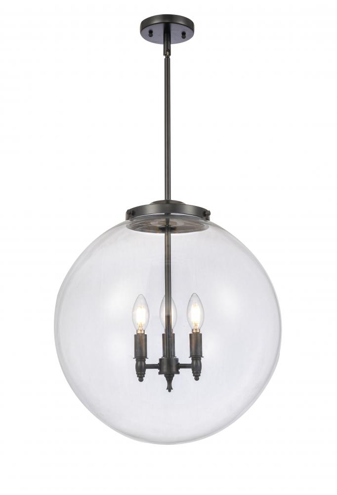 Beacon - 3 Light - 18 inch - Matte Black - Cord hung - Pendant