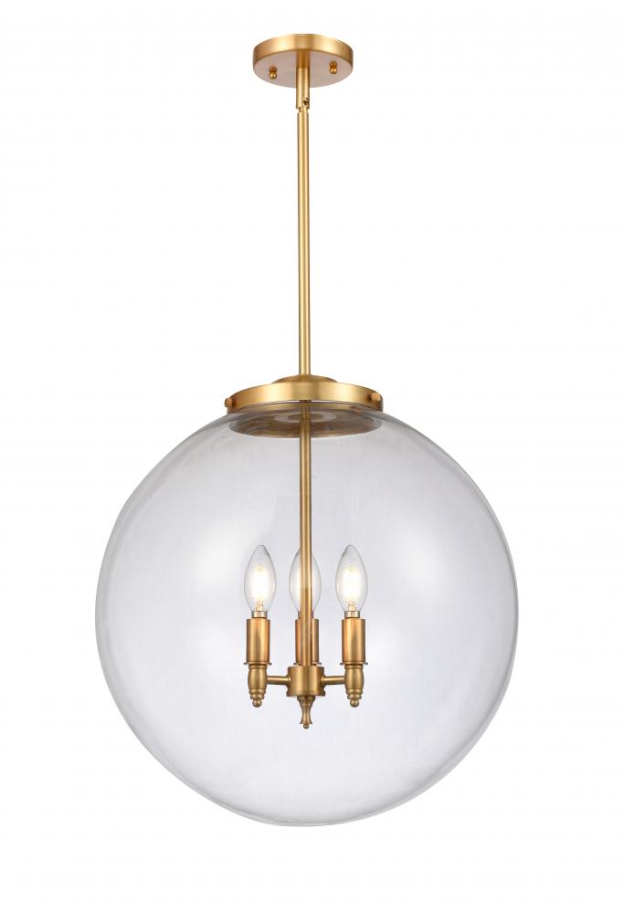 Beacon - 3 Light - 18 inch - Satin Gold - Cord hung - Pendant