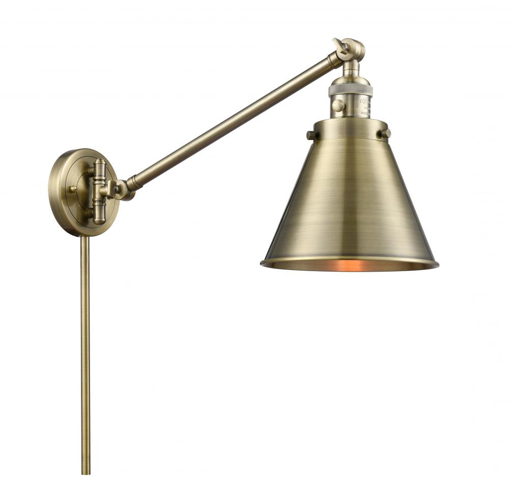 Appalachian - 1 Light - 8 inch - Antique Brass - Swing Arm