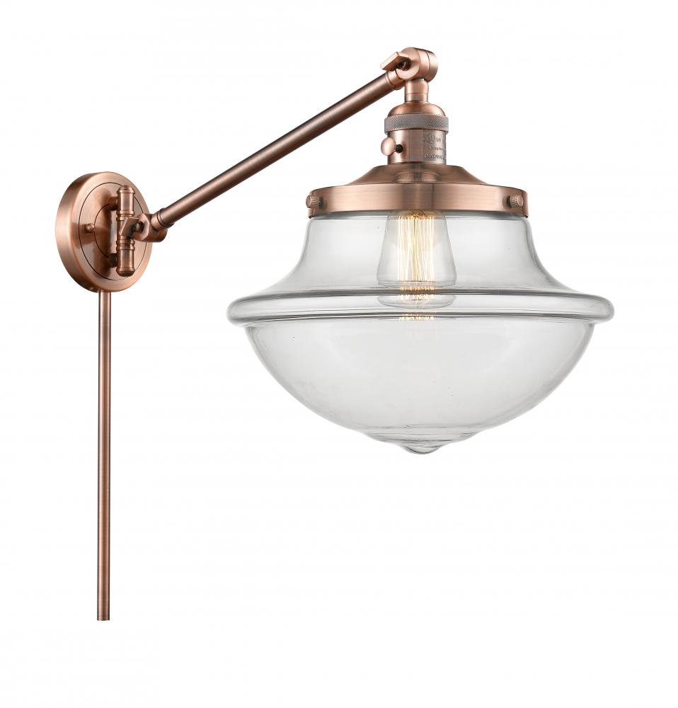 Oxford - 1 Light - 12 inch - Antique Copper - Swing Arm