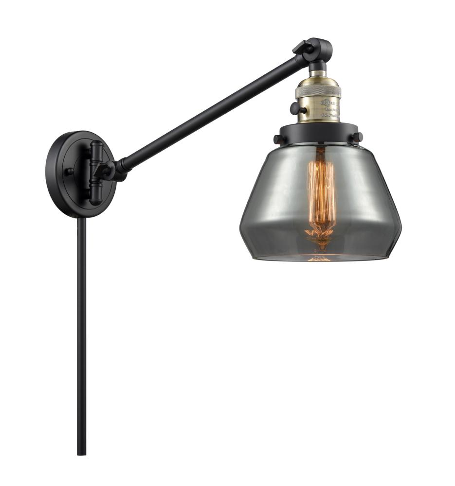 Fulton - 1 Light - 8 inch - Black Antique Brass - Swing Arm