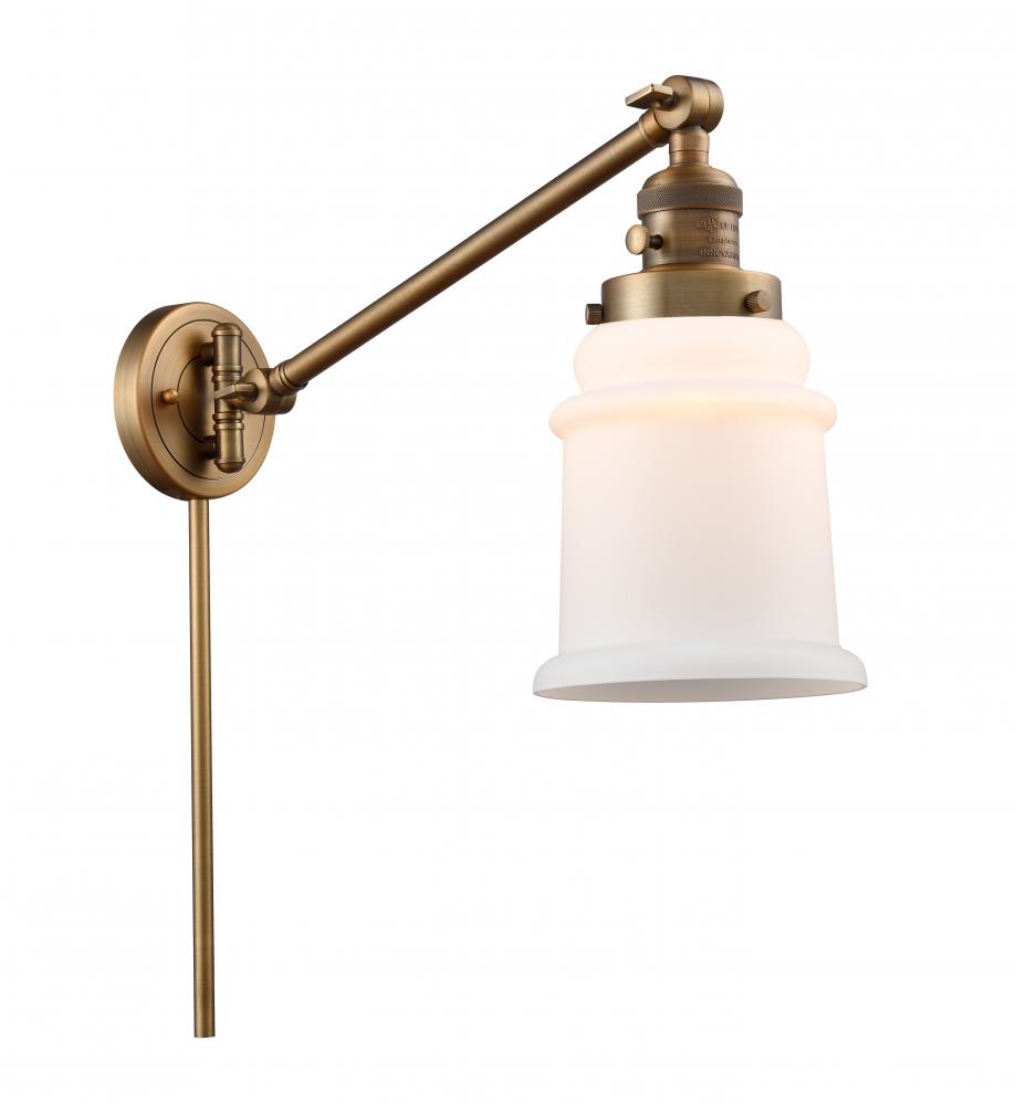 Canton - 1 Light - 8 inch - Brushed Brass - Swing Arm