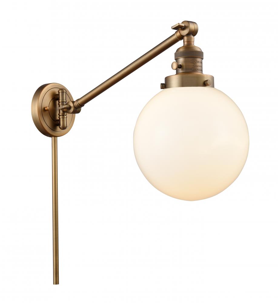 Beacon - 1 Light - 8 inch - Brushed Brass -Adjustable Swing Arm