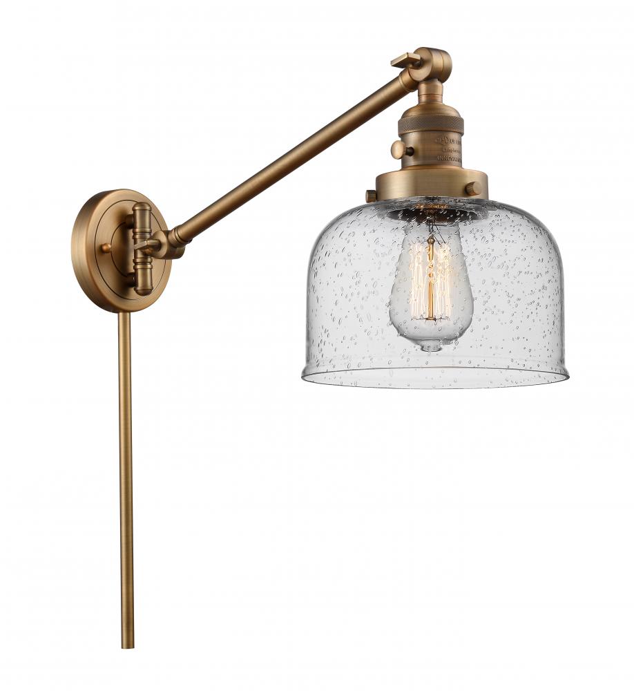 Bell - 1 Light - 8 inch - Brushed Brass -Adjustable Swing Arm