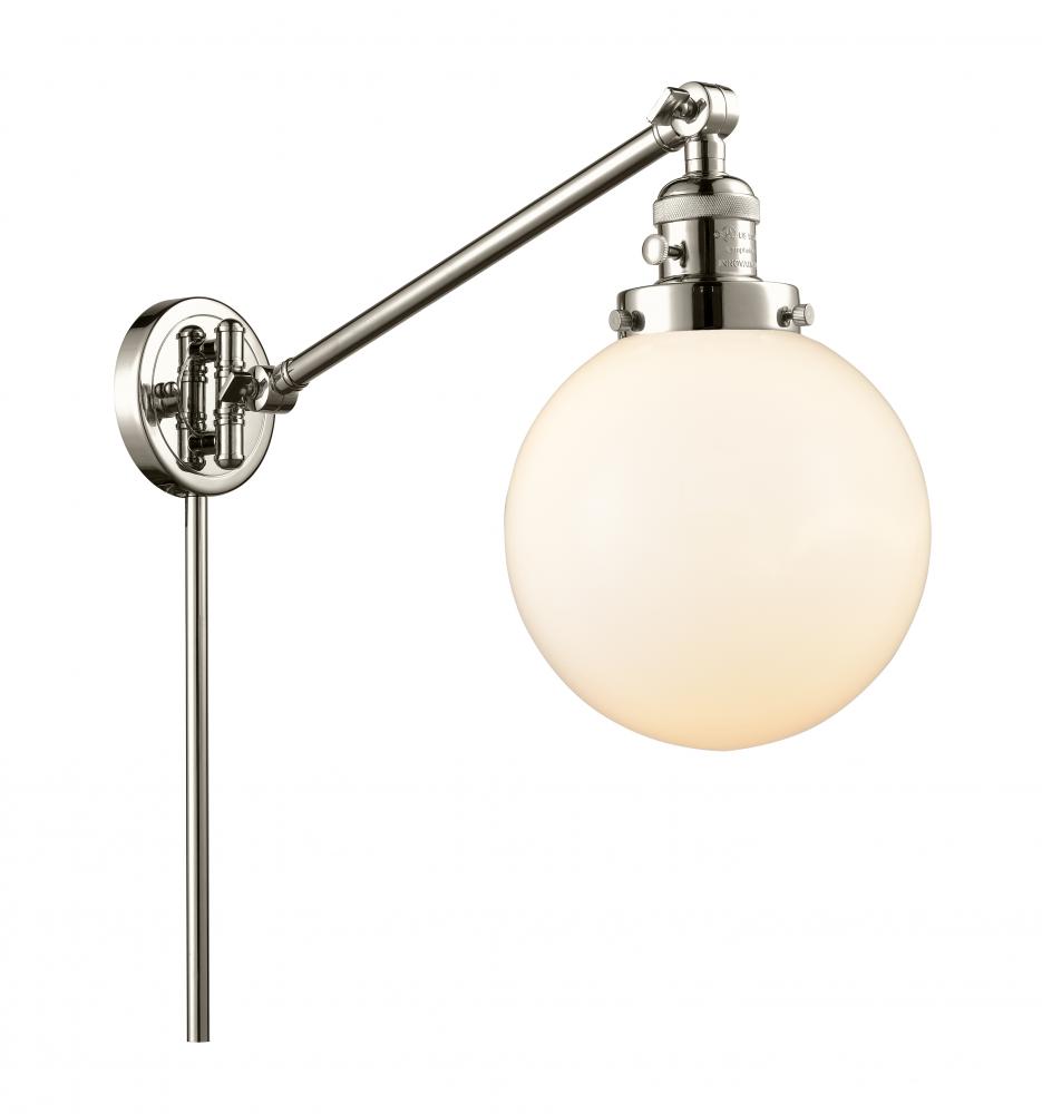 Beacon - 1 Light - 8 inch - Polished Nickel -Adjustable Swing Arm
