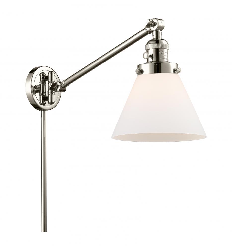 Cone - 1 Light - 8 inch - Polished Nickel - Swing Arm