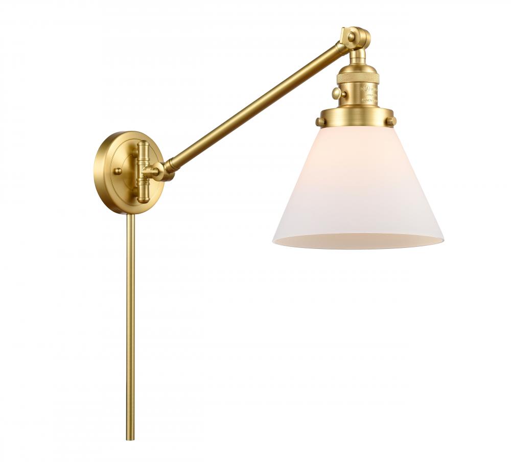 Cone - 1 Light - 8 inch - Satin Gold - Swing Arm