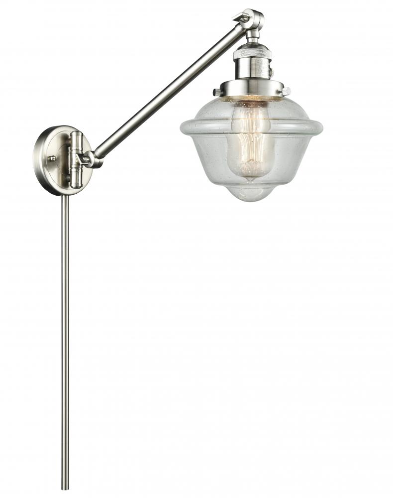 Oxford - 1 Light - 8 inch - Brushed Satin Nickel - Swing Arm