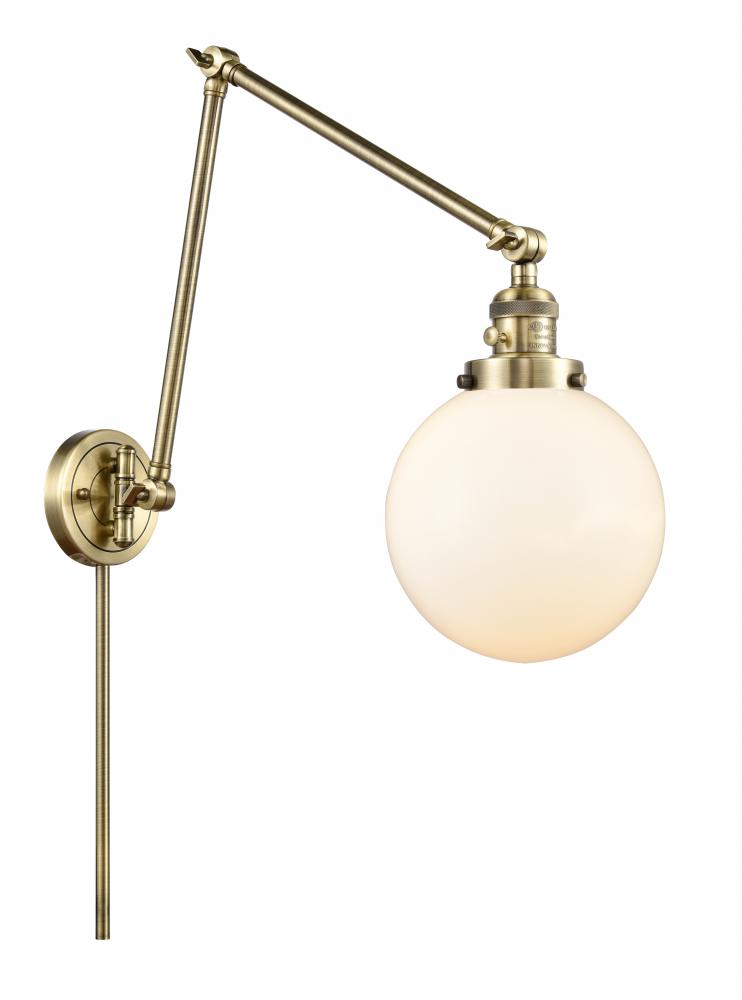 Beacon - 1 Light - 8 inch - Antique Brass -Adjustable Swing Arm