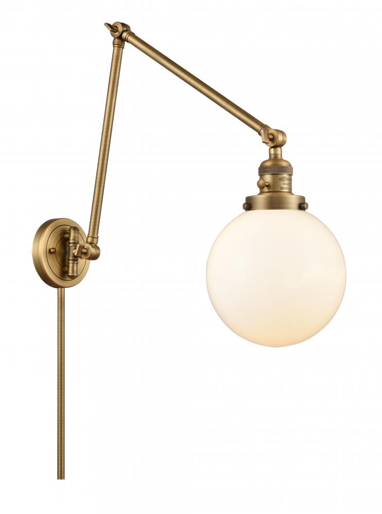 Beacon - 1 Light - 8 inch - Brushed Brass -Adjustable Swing Arm