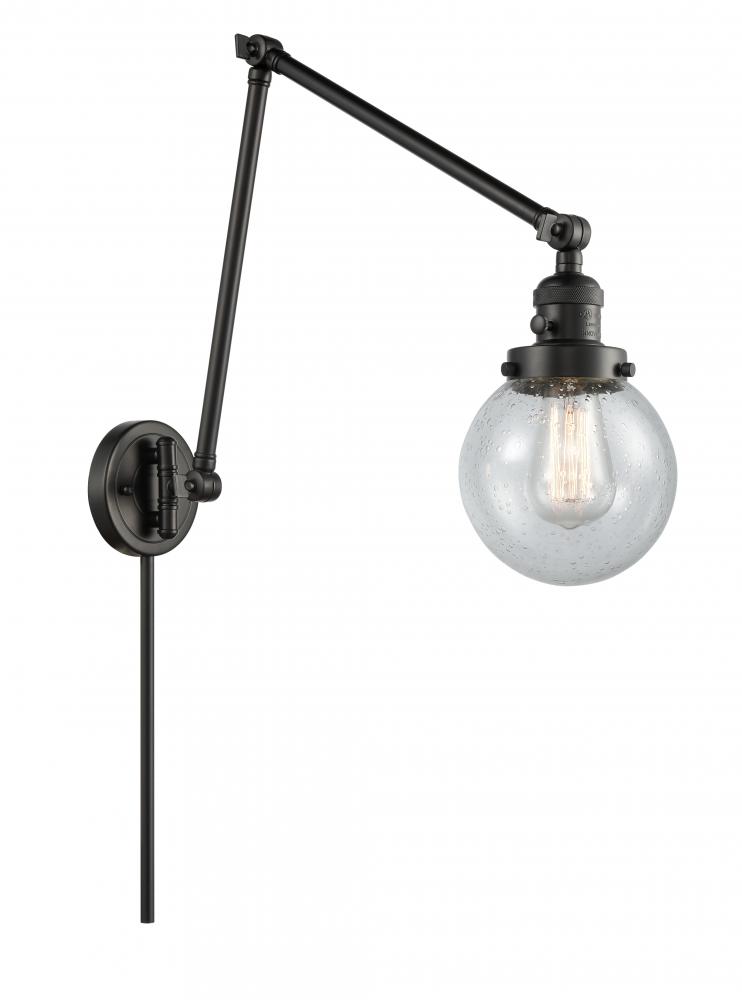 Beacon - 1 Light - 6 inch - Matte Black -Adjustable Swing Arm