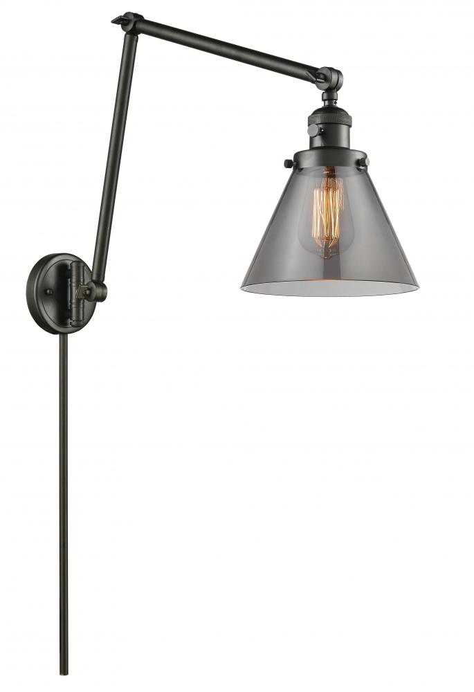 Cone - 1 Light - 8 inch - Oil Rubbed Bronze - Swing Arm