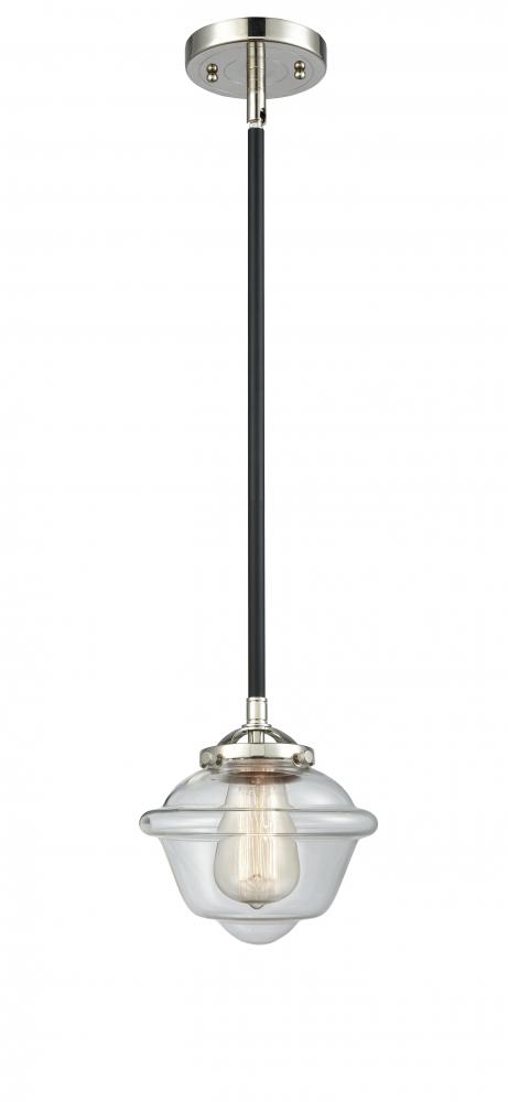 Oxford - 1 Light - 8 inch - Black Polished Nickel - Cord hung - Mini Pendant