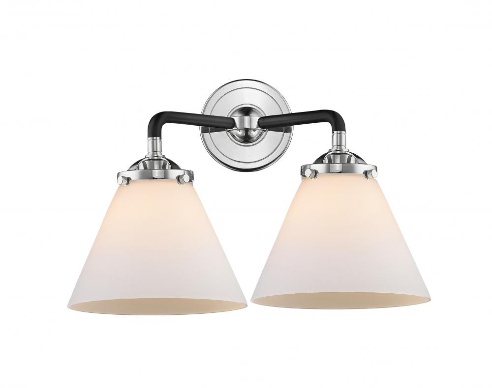 Cone - 2 Light - 16 inch - Black Polished Nickel - Bath Vanity Light