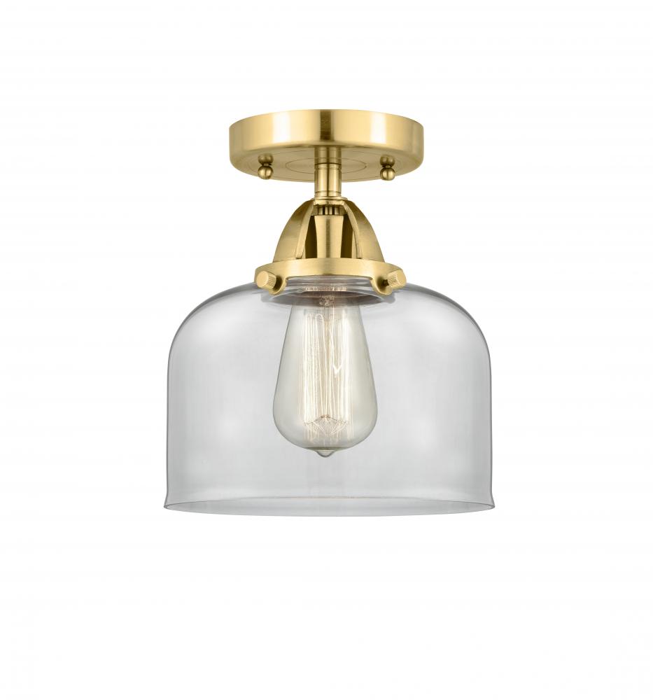 Bell - 1 Light - 8 inch - Satin Gold - Semi-Flush Mount