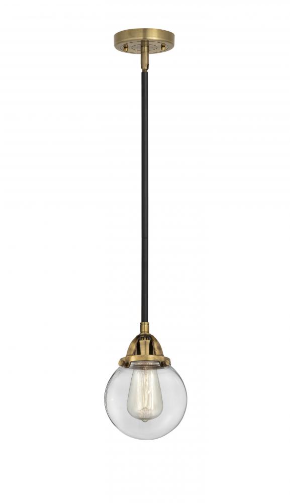 Beacon - 1 Light - 6 inch - Black Antique Brass - Cord hung - Mini Pendant