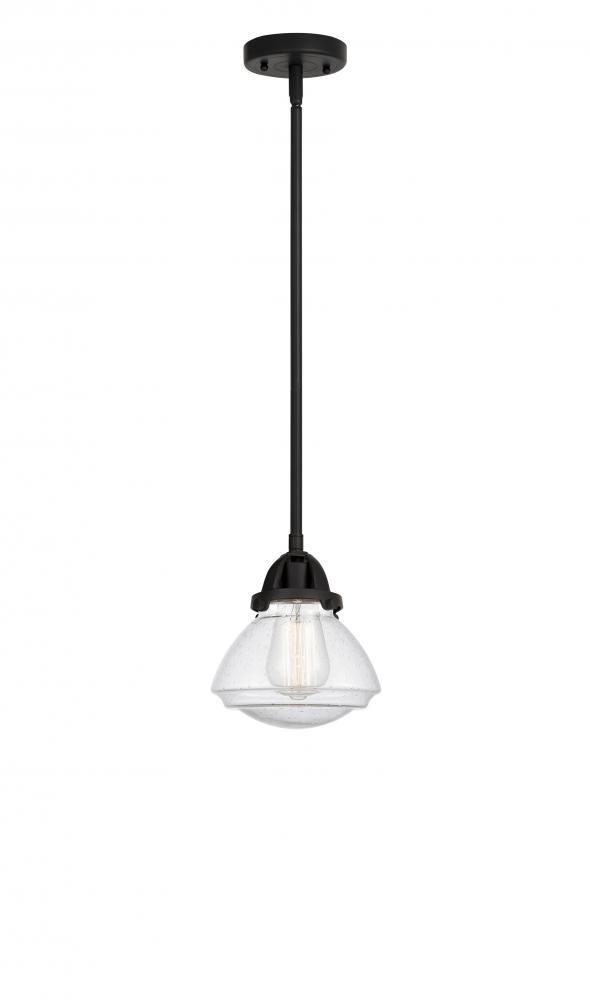 Olean - 1 Light - 7 inch - Matte Black - Cord hung - Mini Pendant