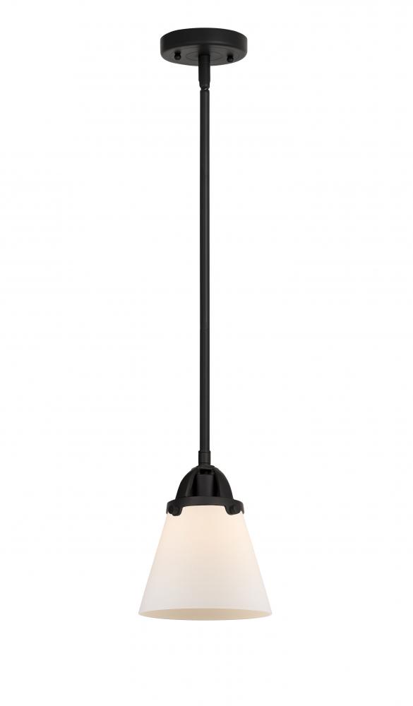 Cone - 1 Light - 6 inch - Matte Black - Cord hung - Mini Pendant