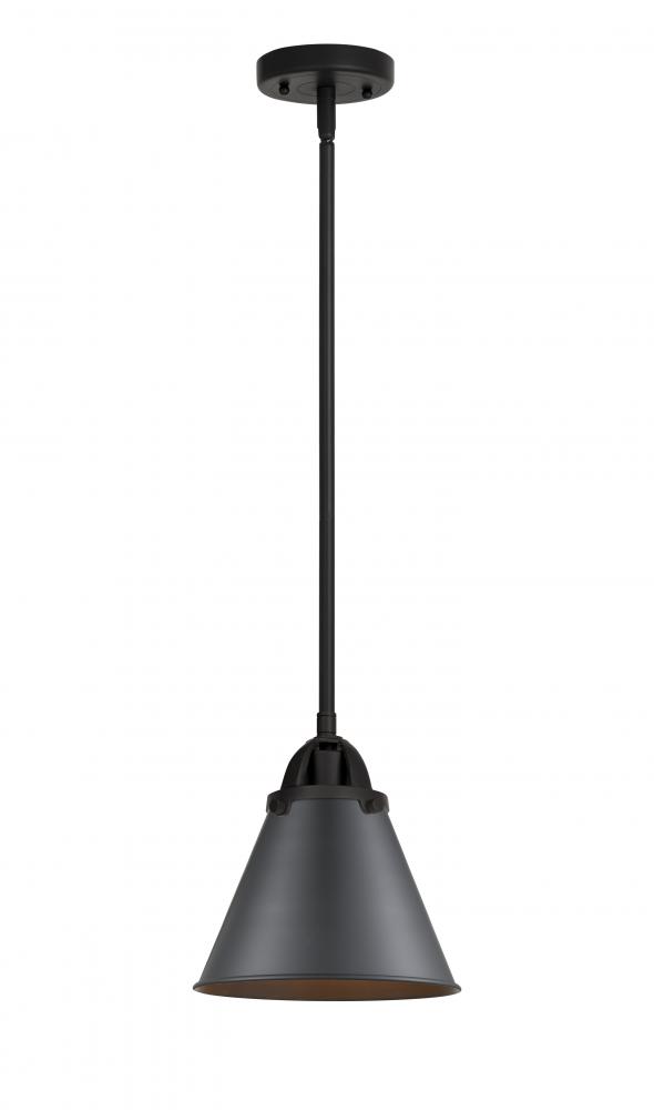 Appalachian - 1 Light - 8 inch - Matte Black - Cord hung - Mini Pendant